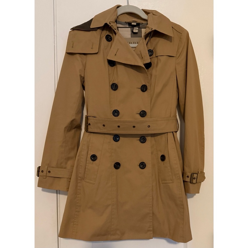 Burberry Brit Double-Breasted Trench Coat